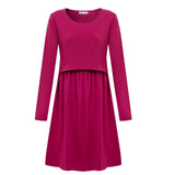 Pippa Purple Breastfeeding Skater Dress