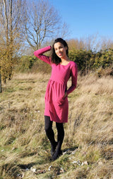 Pippa Purple Breastfeeding Skater Dress