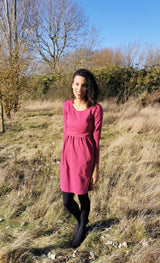 Pippa Purple Breastfeeding Skater Dress