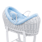 Pod Blue Dimple Moses Basket Bedding Set