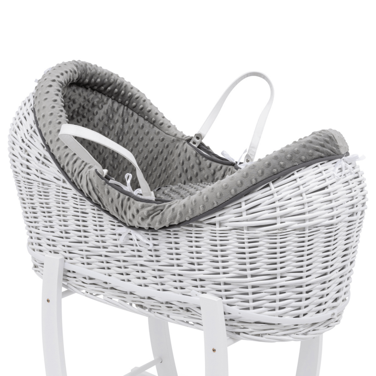 Pod Grey Dimple Moses Basket Bedding Set