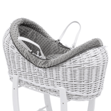 Pod Grey Dimple Moses Basket Bedding Set