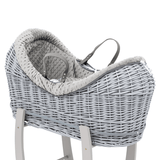 Pod Grey Dimple Moses Basket Bedding Set