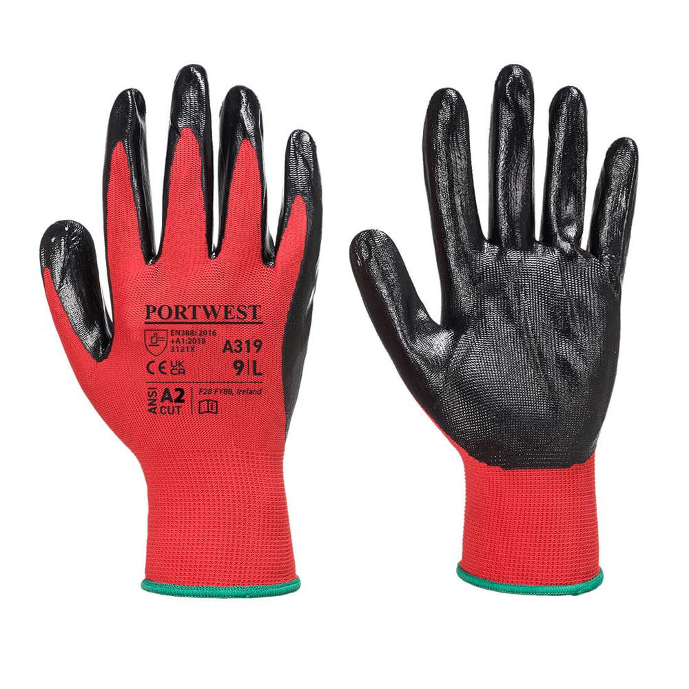 Portwest A319 Flexo Grip Nitrile Glove (Retail Pack)