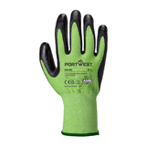 Portwest A645 Green Cut Gloves - Nitrile Foam