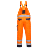 Portwest TX52 Dijon Hi-Vis Contrast Bib & Brace Orange Medium