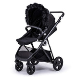 Pram Fur Hood Trim Attachment for Pushchair