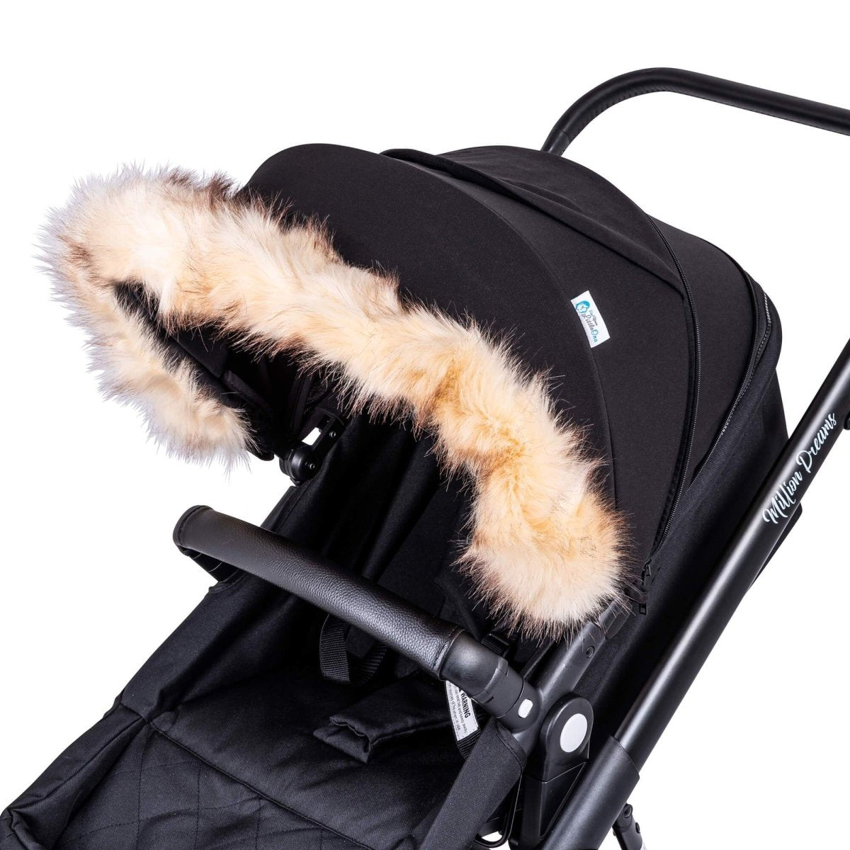 Pram Fur Hood Trim Attachment for Pushchair