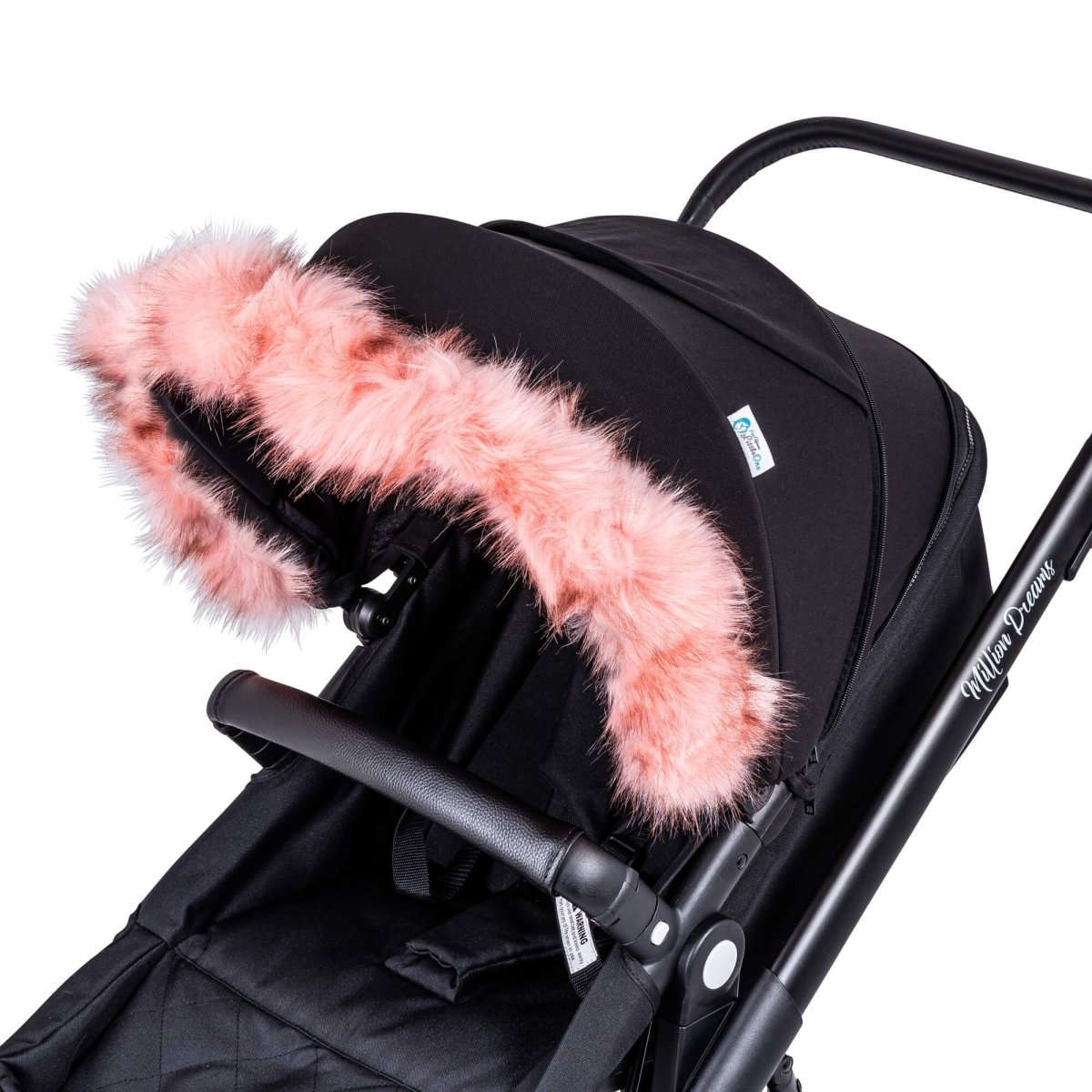 Pram Fur Hood Trim Attachment for Pushchair