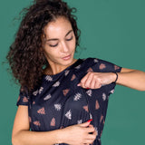 The Knee Length Breastfeeding Dress - Brown Leopard Tree