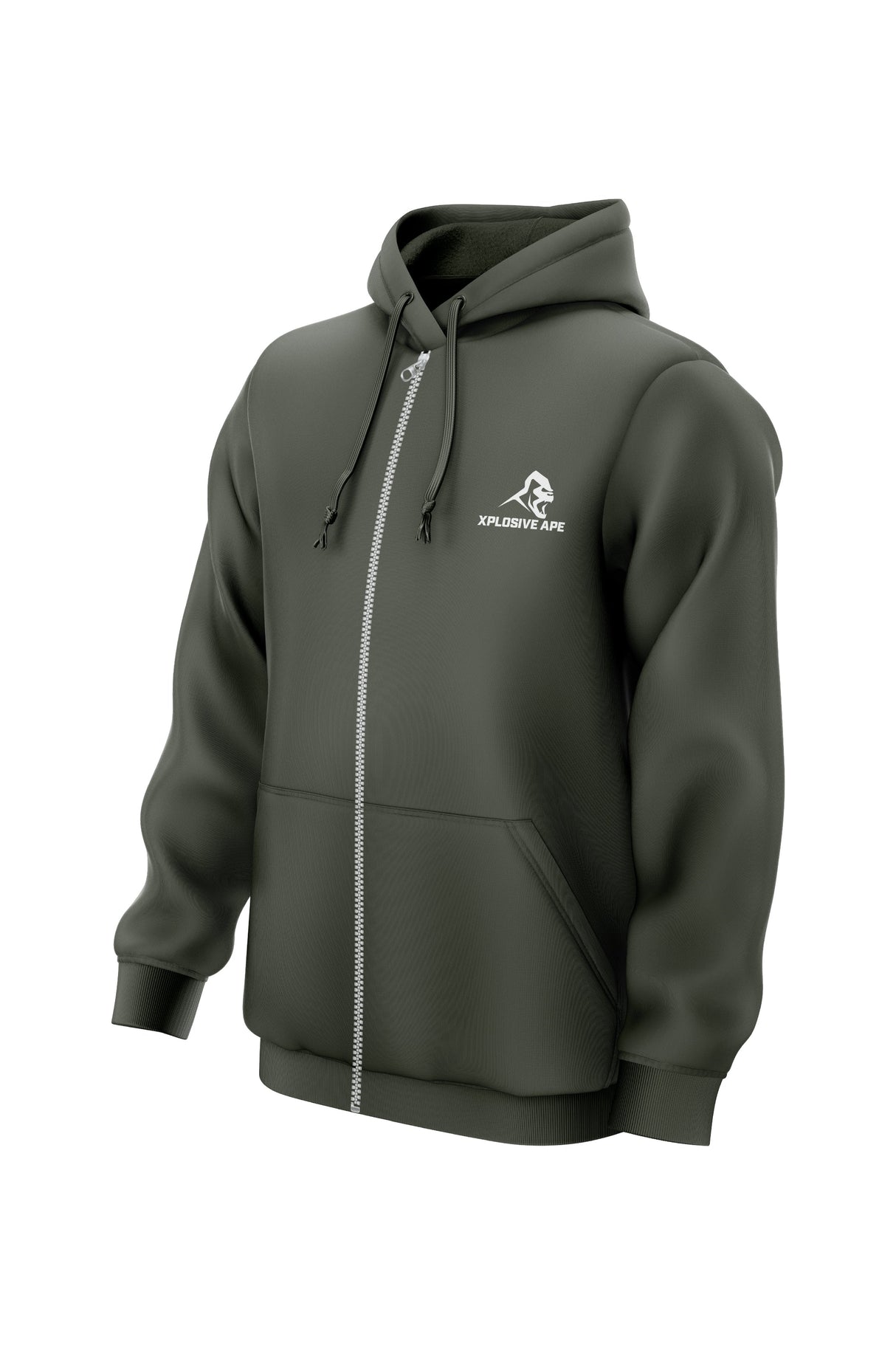 XAPE Prime V2 Zip Hoodie - Olive Green