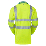 PULSAR P458 Hi-Vis Yellow Long Sleeved Polo Shirt