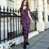 The Breastfeeding Jumpsuit - Purple Leopard