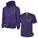 Uneek Hoodie & T-Shirts Bundle - 7 Items