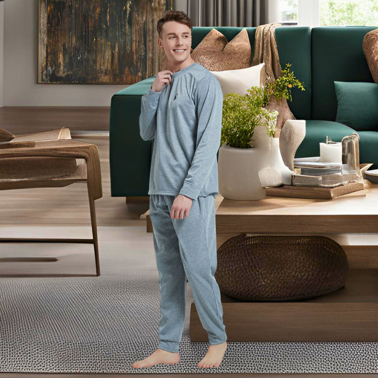 Ultimate Comfort Men's Pyjama Set with Siro Spinning Tech