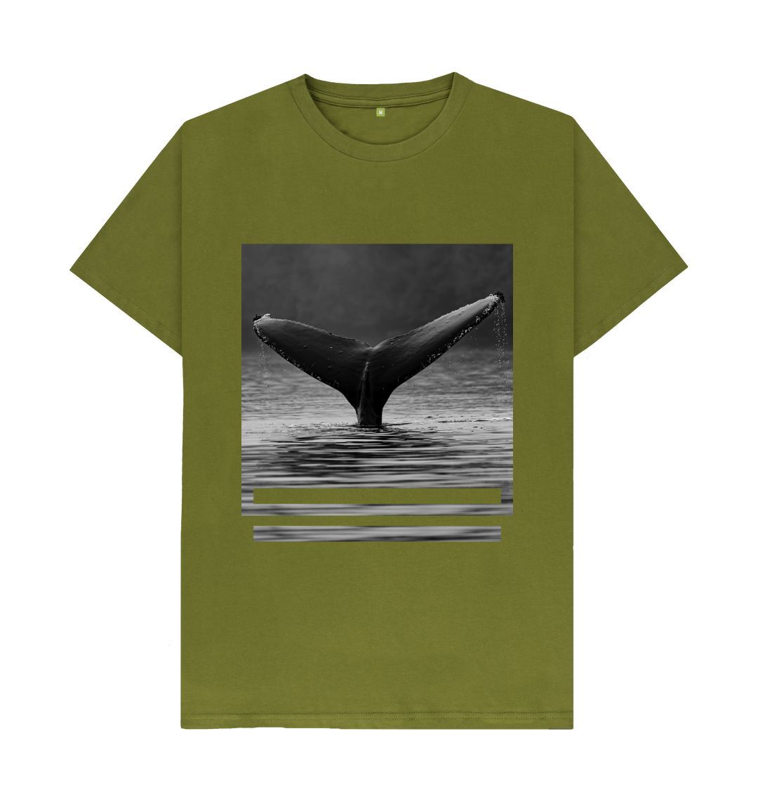 Unisex whales Tail Print T-shirt