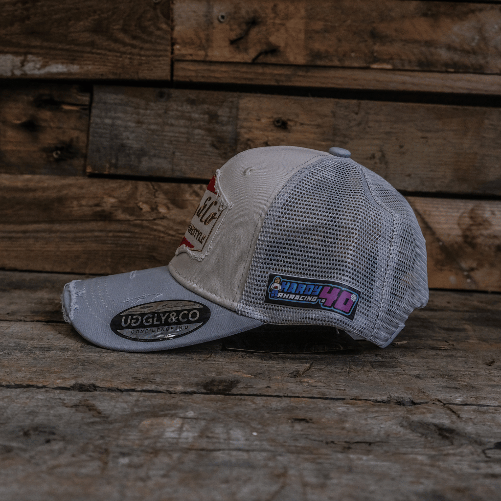 Silver & Grey Diamond Cap