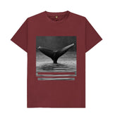 Unisex whales Tail Print T-shirt