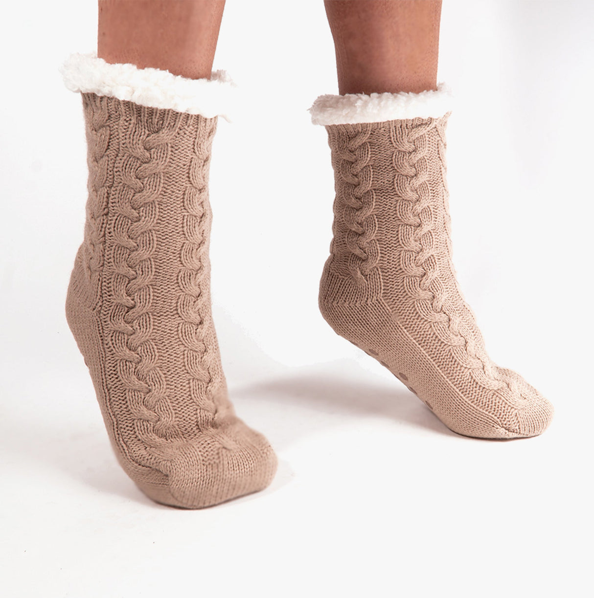 HOS Comfort MELLOW Womens Slipper Socks Beige