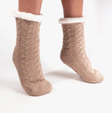 HOS Comfort MELLOW Womens Slipper Socks Beige