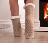 HOS Comfort MELLOW Womens Slipper Socks Beige