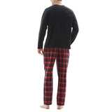 Men's Cozy Thermal Fleece Lounge Set with Check Flannel Pant