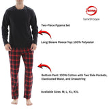 Men's Cozy Thermal Fleece Lounge Set with Check Flannel Pant