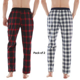 Men's Lightweight Cotton Flannel Pyjama Bottoms - Pack of 2