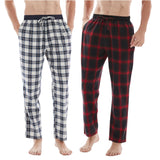 Men's Lightweight Cotton Flannel Pyjama Bottoms - Pack of 2