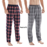 Men's Lightweight Cotton Flannel Pyjama Bottoms - Pack of 2