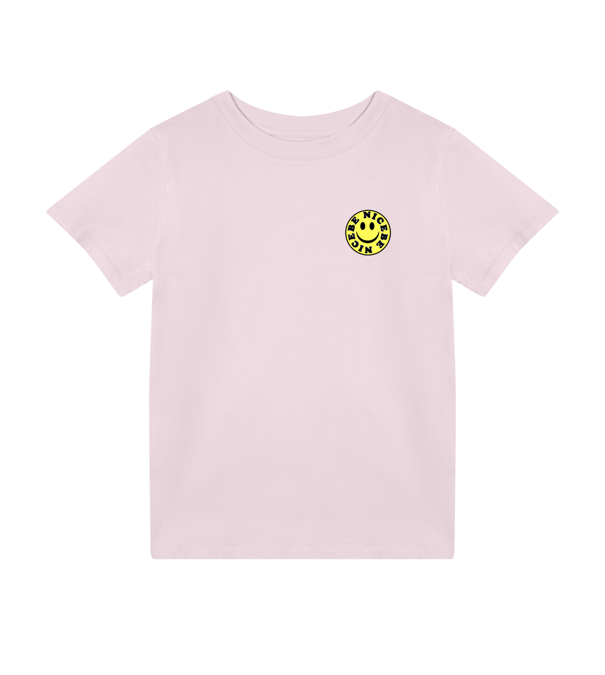 ''Be Nice'' - Kids Tee (Yellow Smiley)