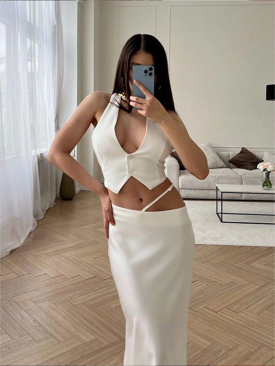 Hollow-Out Bodycon Maxi Skirt – Elegant