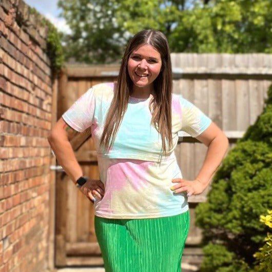Tie Dye Breastfeeding Top