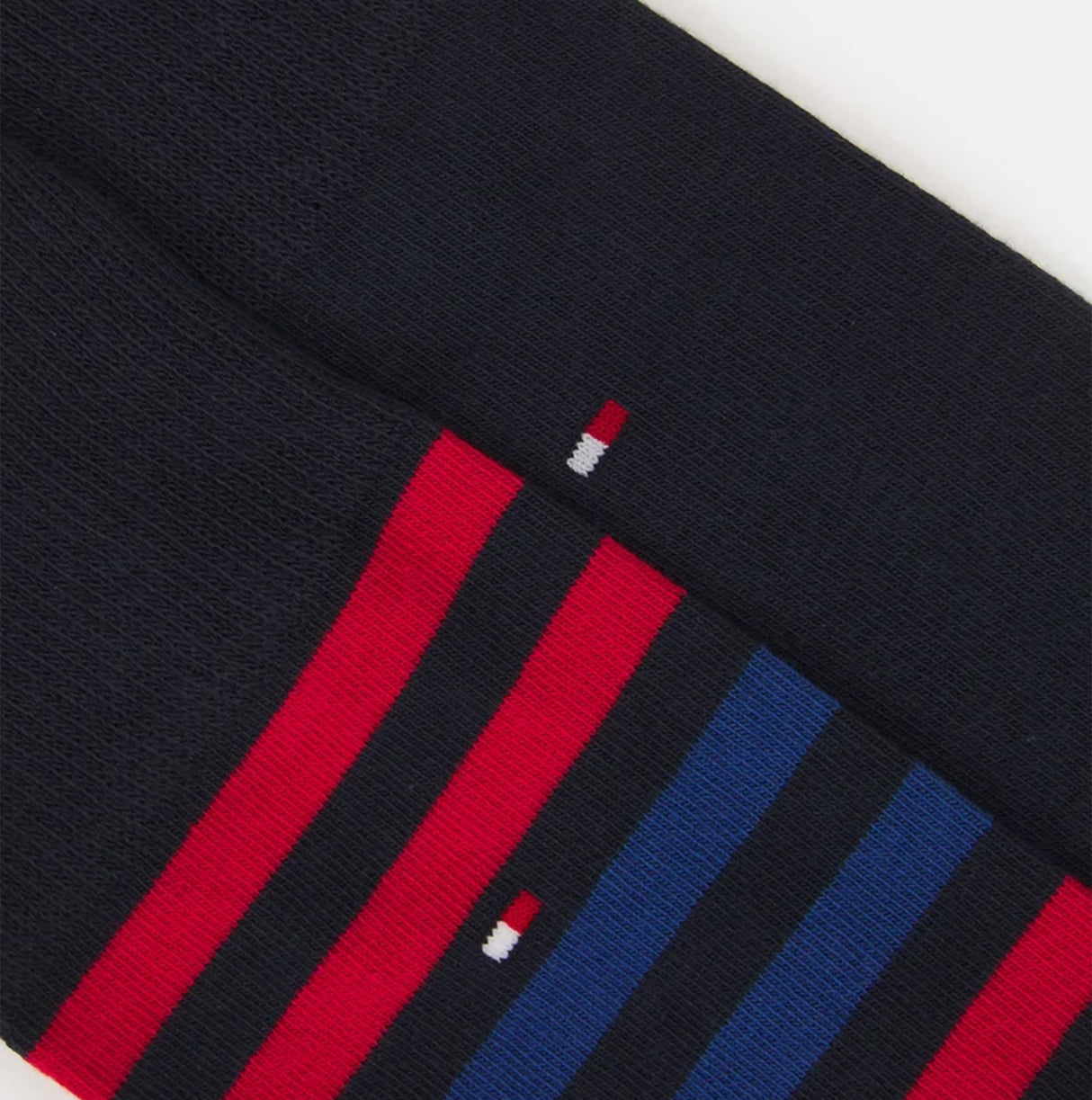 Tommy Hilfiger 2 Pack  Mens Crew Stripe Socks Red/Navy