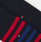 Tommy Hilfiger 2 Pack  Mens Crew Stripe Socks Red/Navy