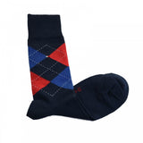 Tommy Hilfiger 2 Pack Mens Crew Checked Socks Black