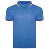 Mens Short Sleeve Plain Tipping Polo Shirt T Shirt Top Casual S-2XL Pique