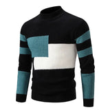 Men's New Autumn and Winter Casual Warm Neck Sweater Knit Pullover Tops Man Clothes