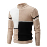 Men's New Autumn and Winter Casual Warm Neck Sweater Knit Pullover Tops Man Clothes