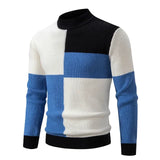 Men's New Autumn and Winter Casual Warm Neck Sweater Knit Pullover Tops Man Clothes