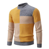 Men's New Autumn and Winter Casual Warm Neck Sweater Knit Pullover Tops Man Clothes