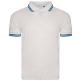 Mens Short Sleeve Plain Tipping Polo Shirt T Shirt Top Casual S-2XL Pique