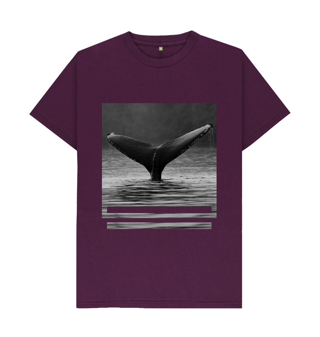 Unisex whales Tail Print T-shirt