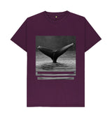 Unisex whales Tail Print T-shirt