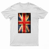 Adults Printed British Flag Union Jack Grunge T-Shirt