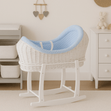 Wicker Deluxe Pod Baby Moses Basket With Stand
