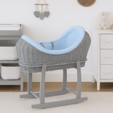 Wicker Deluxe Pod Baby Moses Basket With Stand