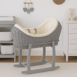 Wicker Deluxe Pod Baby Moses Basket With Stand