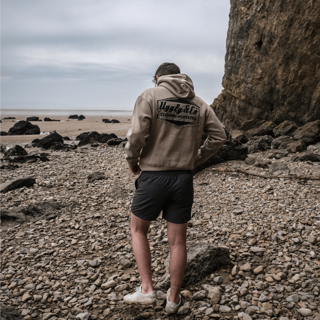 Beige Surf Diamond Hoodie