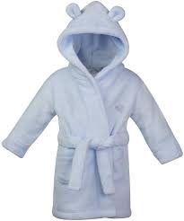 Baby hooded robe with ears 4 colours Pink, Blue, Grey, White